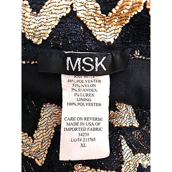 Palazzo Chevron Pants Sz XL Black Gold Fancy Cocktail HOLIDAY Sophisticated Chic - Picture 11 of 12